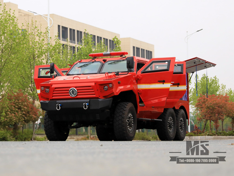 Защитный бронеавтомобиль Dongfeng 6×6 | Шестиколесный двухрядный аварийно-спасательный автомобиль EQ5096 мощностью 300 л.с.