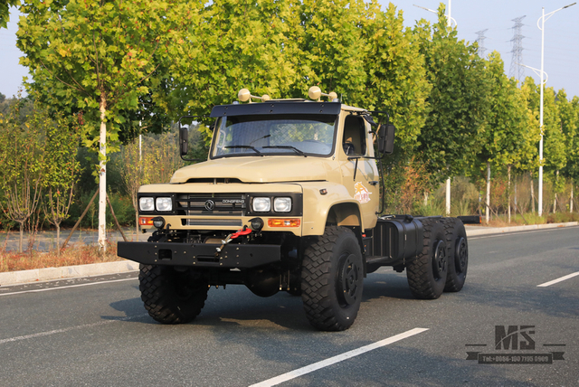 Dongfeng 6×6 EQ2100 Шасси_6*6 190 л.с. Грузовик с остроконечной головкой Шестиколесное шасси на продажу_Экспорт Специальное шасси автомобиля