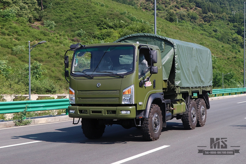 Внедорожный грузовик с плоской головкой Dongfeng EQ240 6WD_Дизельный грузовой автомобиль с полным приводом EQ2082 на продажу_Гражданский внедорожный грузовик Dongfeng 6x6 на продажу_Специальный автомобиль на экспорт