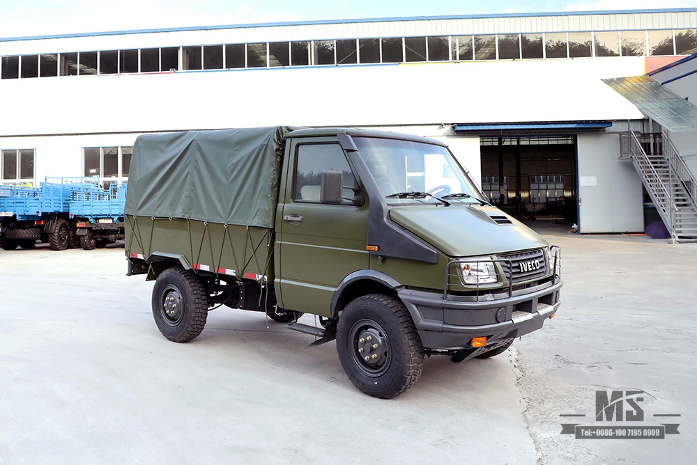 Полноприводной грузовик Iveco 4×4 Зеленый Грузовик Iveco 4*4 с короткой головкой Маленький внедорожник Экспортный специальный автомобиль с полным приводом