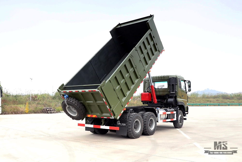 Самосвал Dongfeng 6*4 мощностью 375 л.с._Dongfeng 6x4 Flathead Row Half Самосвал на продажу_Специальный автомобиль на экспорт