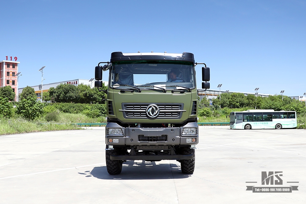 Шасси Dongfeng 6×6 мощностью 340 л.с._Шестиколесный привод с плоской головкой Полуторарядное шасси Грузовой автомобиль Шасси_6*6 Экспортный специальный автомобиль