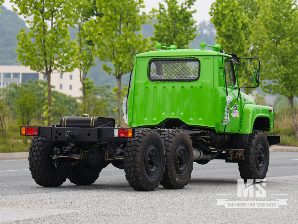 Dongfeng 6×6 EQ2082 Шасси_6*6 170 л.с. Шестиколесный грузовик с остроконечной головкой на продажу_ Специальное шасси для экспортных грузовиков 