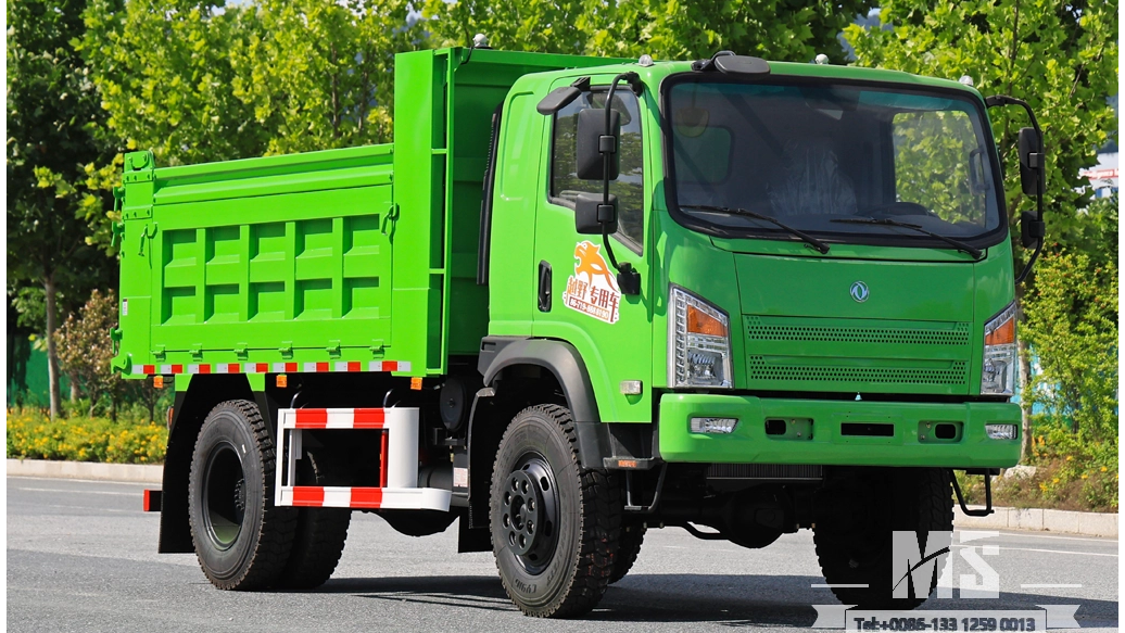 Dongfeng 4WD представляет внедорожный самосвал с плоской кабиной и разноцветными опциями для зарубежных рынков