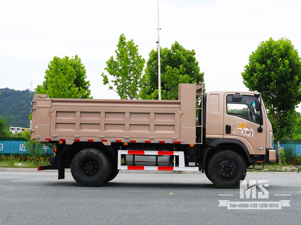 Dongfeng 10-тонный полноприводный самосвал с плоской головкой (170 л.с.) | Специальные экспортные грузовики 