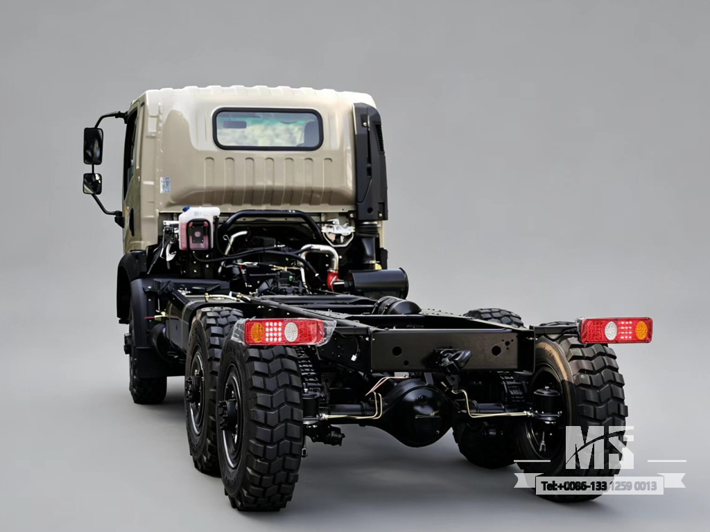 Dongfeng 6×6 EQ2082 Chassis_6*6 190hp Грузовик с плоской головкой Шестиколесное шасси на продажу_ Специальное шасси для экспортных грузовиков 