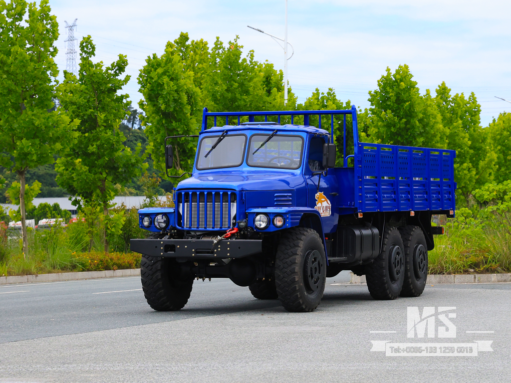 Экспортный 10-тонный шестиколесный грузовой автомобиль с длинным носом Dongfeng, оснащенный двигателем мощностью 190 л.с.
