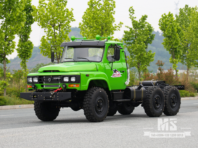 Dongfeng 6×6 EQ2082 Шасси_6*6 170 л.с. Шестиколесный грузовик с остроконечной головкой на продажу_ Специальное шасси для экспортных грузовиков 