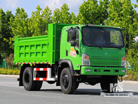 Dongfeng 10-тонный полноприводный светло-зеленый самосвал с плоским носом (170 л.с.) | Специальные экспортные грузовики 