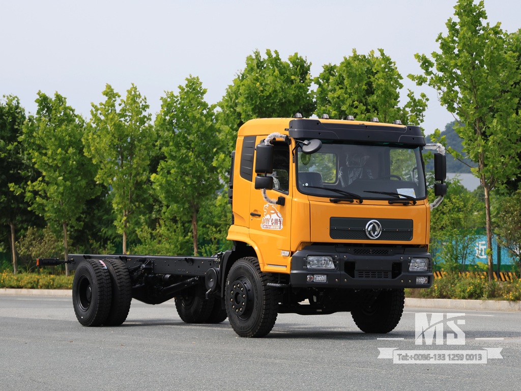 Шасси грузовика с плоской головкой Dongfeng 4×4_4*4, полноприводное шасси с плоской головкой мощностью 260 л.с. на продажу_ Специальное шасси для экспортных грузовиков 