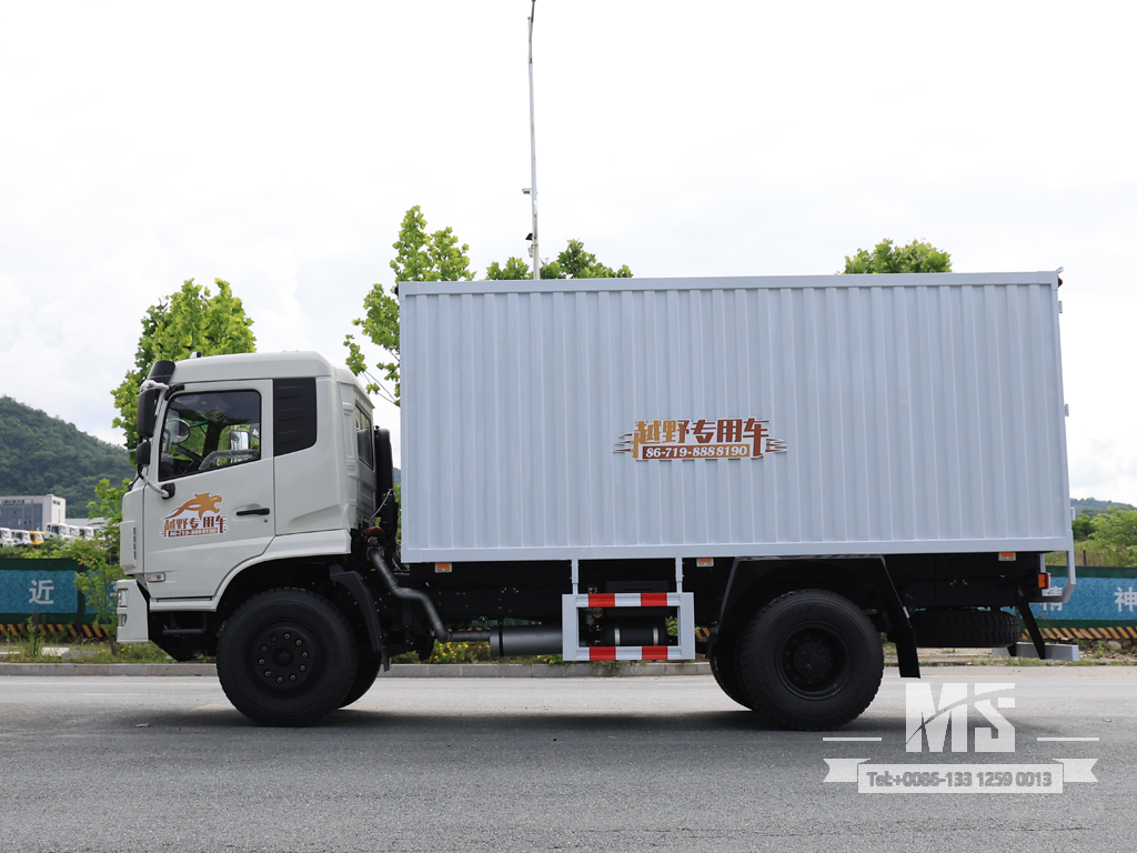 Dongfeng 18-тонный белый фургон 4×2 с плоской головкой (210 л.с.) | Специальные экспортные грузовики