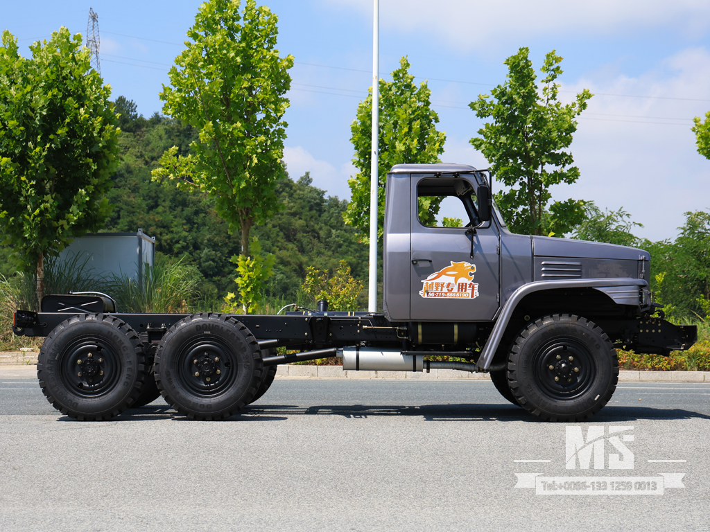 Dongfeng 6×6 Silver Grey EQ2082 Chassis_6*6 170HP Обычный шестиколесный грузовик для продажи_ Специальное экспортное шасси 